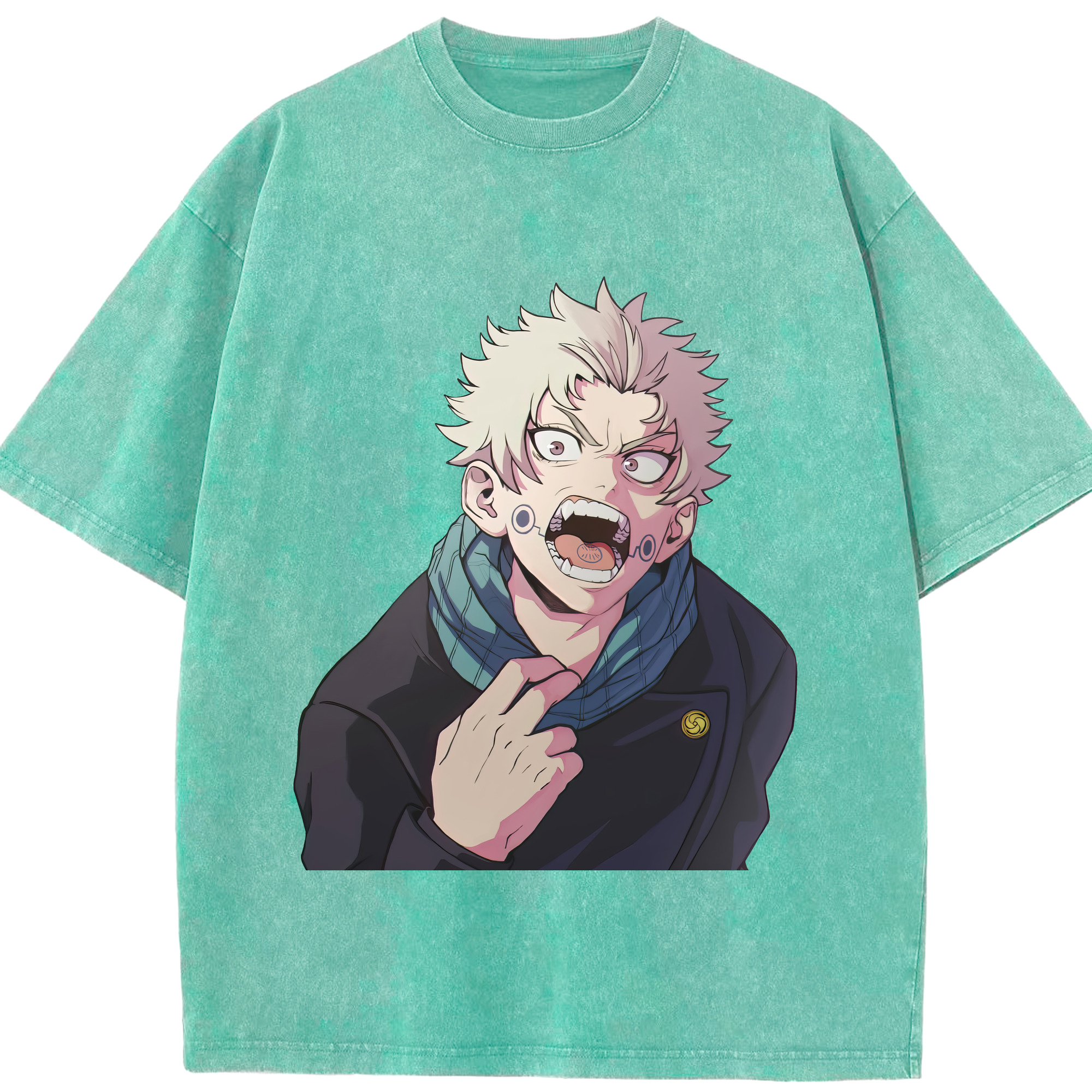 （画像用） 呪術廻戦 Jujutsu Kaisen 綿100% ヴィンテージ風 半袖Tシャツ（フロントプリント）